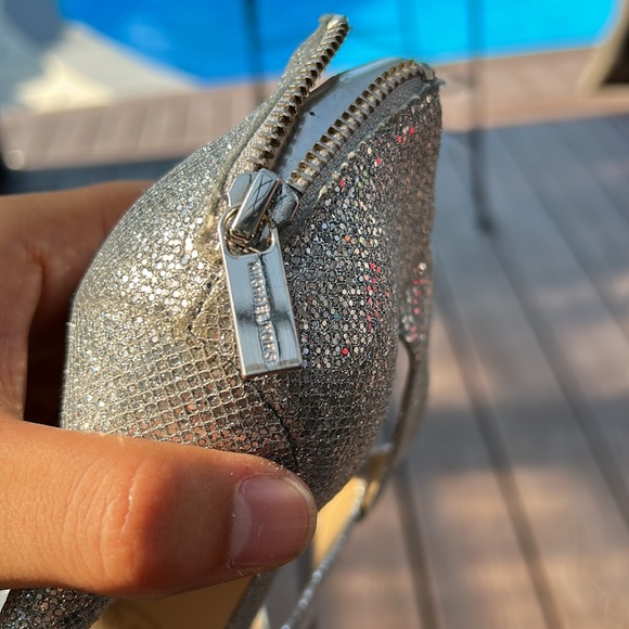 MICHAEL KORS MK!!! 8M size Gris /GREY Glitter Brillant Blanc - Picture 6 of 6